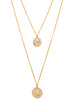 Double Coin Necklace | Gold