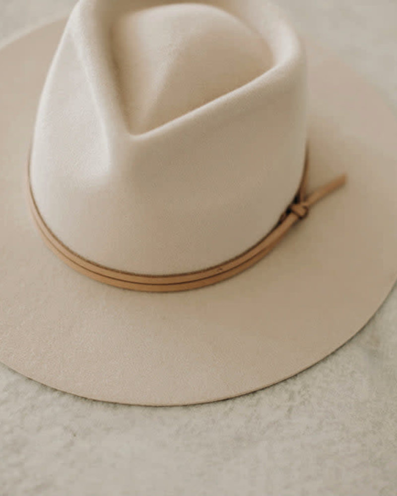 WEST VON River | Teardrop Fedora | Cream