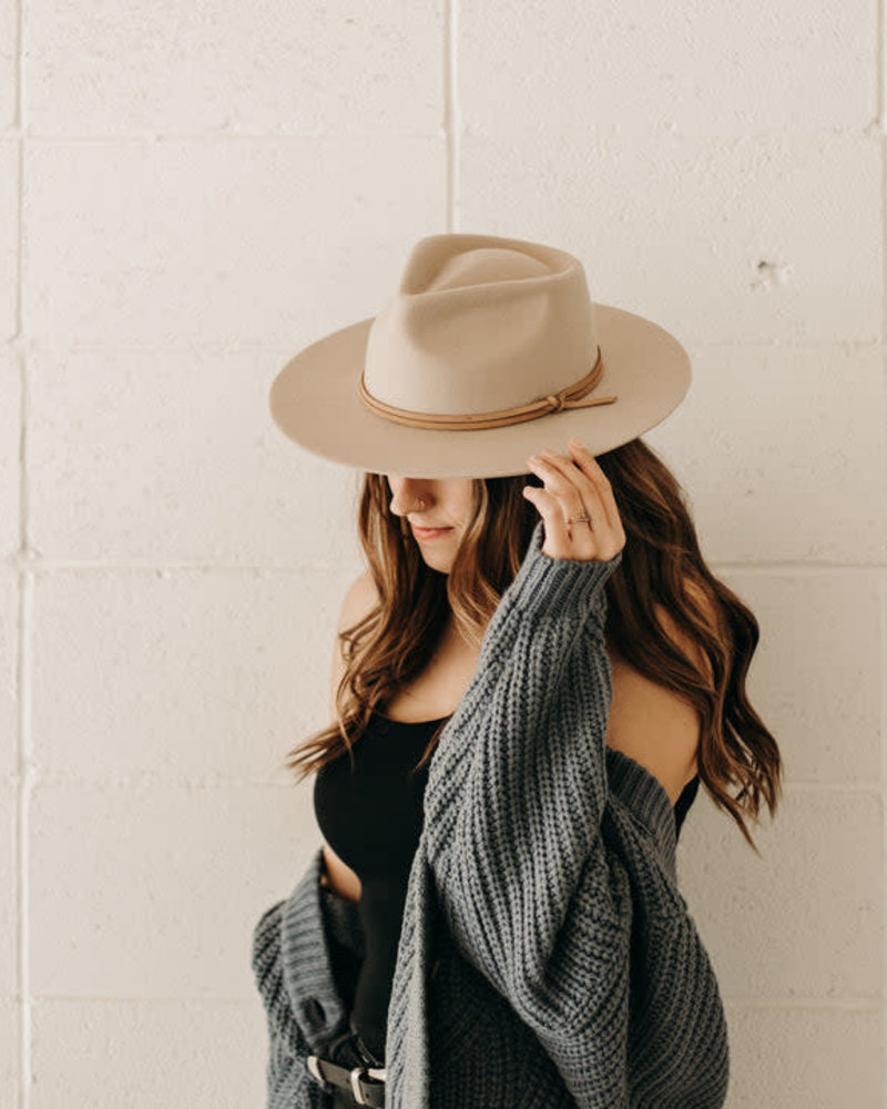 WEST VON River | Teardrop Fedora | Cream