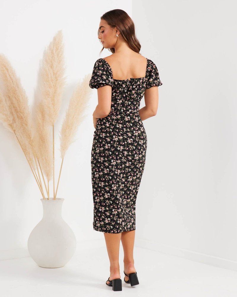 Blakely Dress | Black Floral