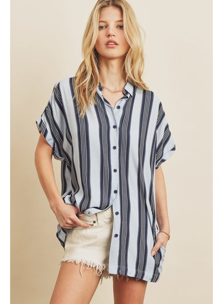 Multi-Stripe Tunic Shirt