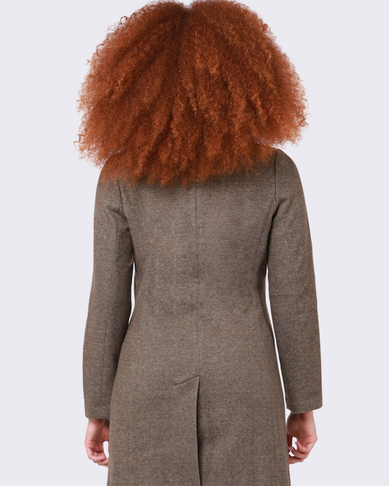 Herringbone Tweed Jacket | Brown