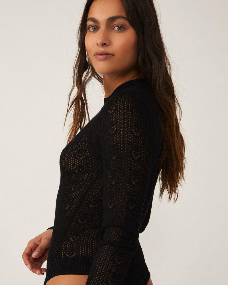 Free People Sunday Best Bodysuit | Black