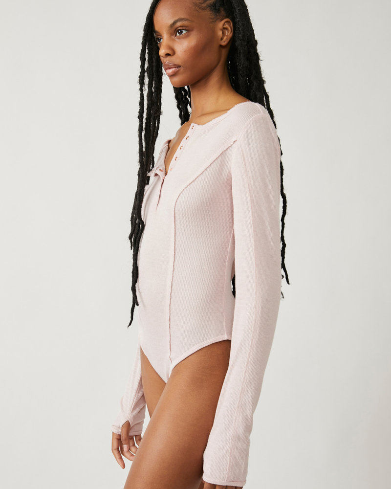 Free People Wild Bunch - Blush Pink Bodysuit - Lace Bodysuit - Lulus