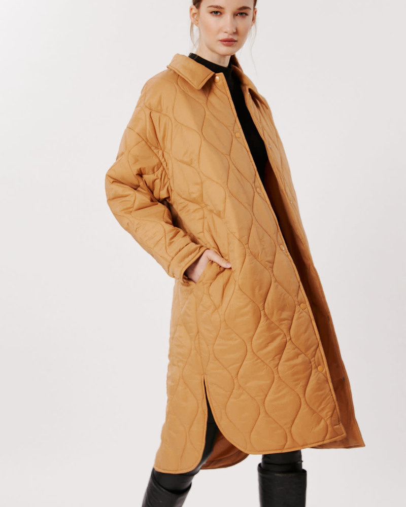 Fenicia Quilted Shacket | Brown