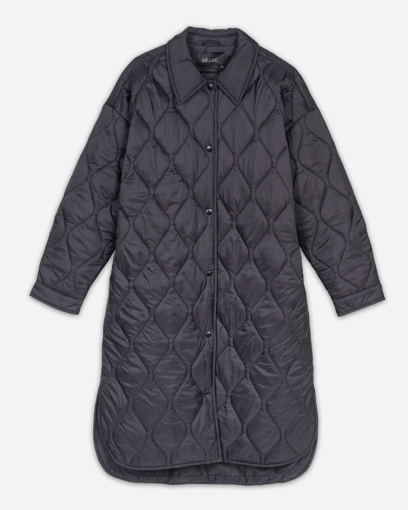 Fenicia Quilted Shacket | Black