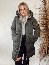 Sonya Long Puffer Coat | Grey