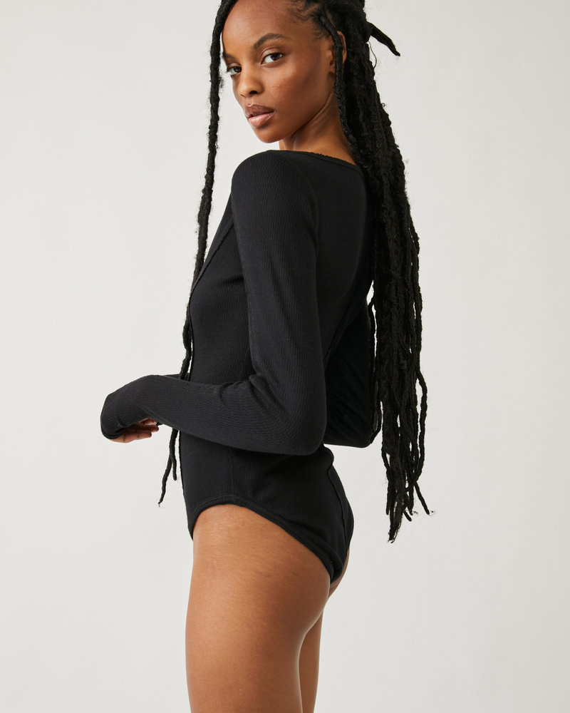 Free People Sloane Bodysuit | Black
