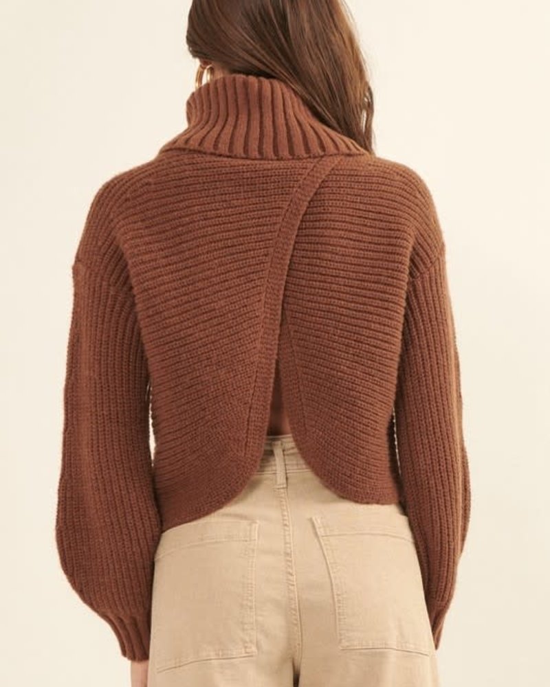 Tonya Turtle Neck Sweater | Brown