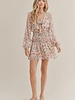 Dune Flowers Ruffle Mini Dress