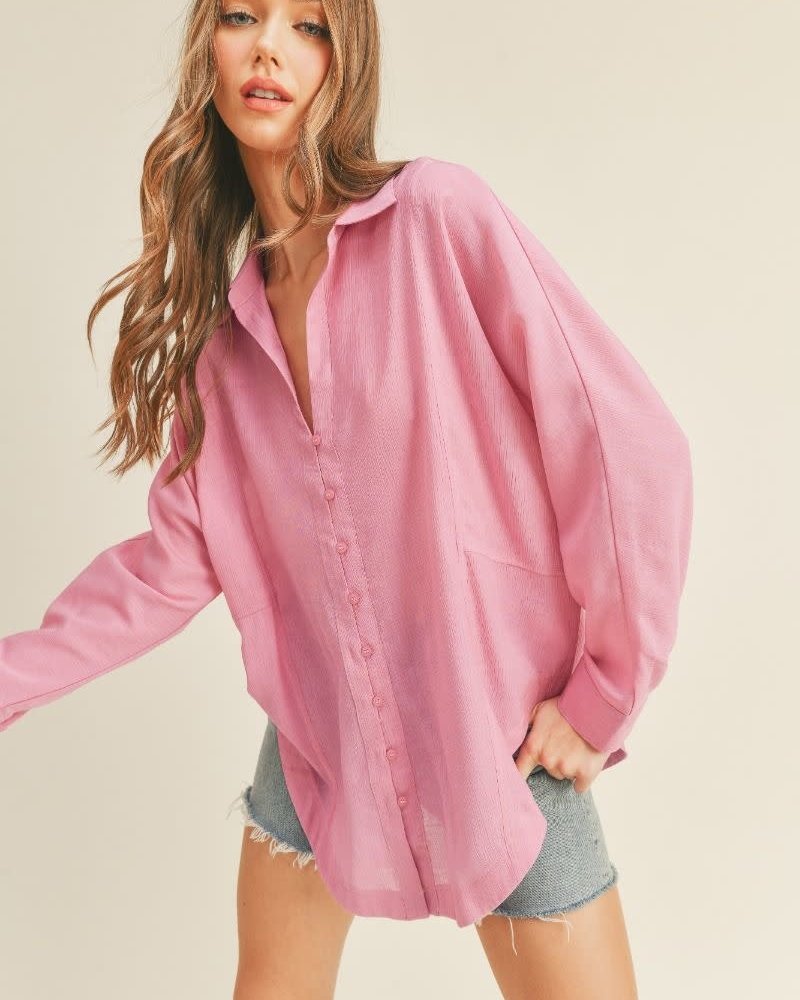 Lilac Pink Woven Blouse