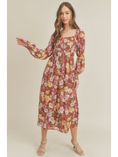 Fawna Floral Midi Dress