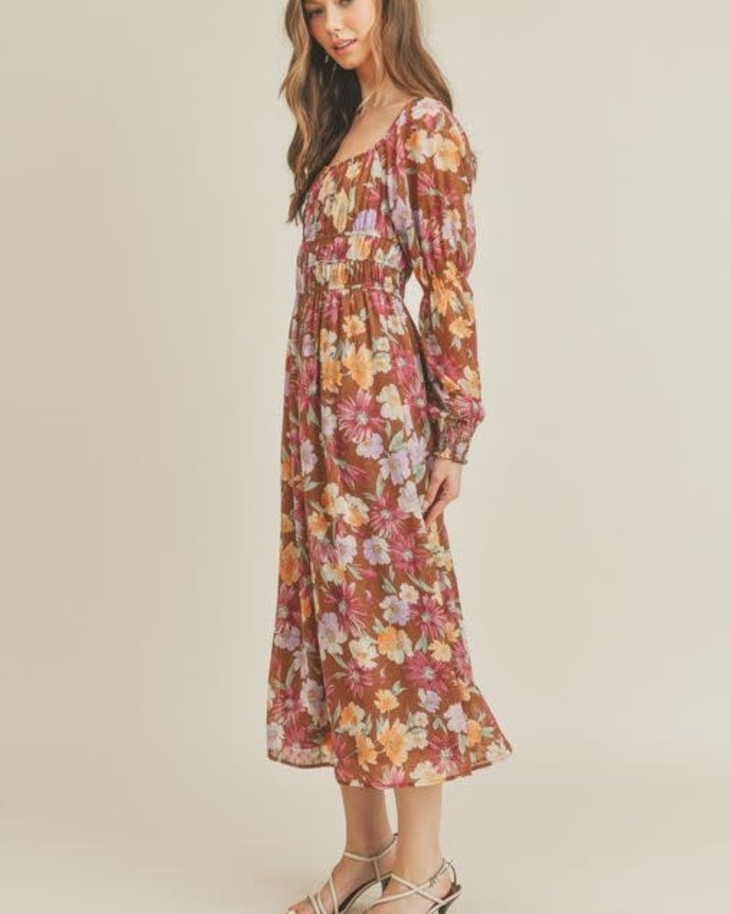 Fawna Floral Midi Dress