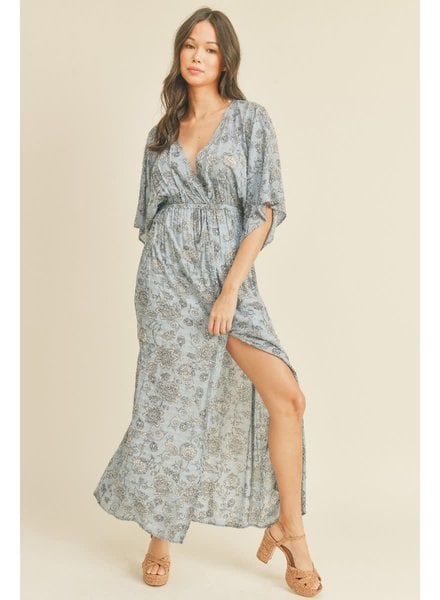 Chambray Cream Maxi Dress