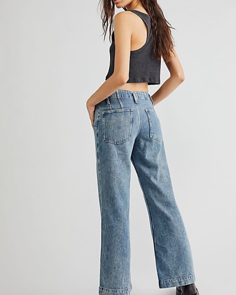 Free People Golden Valley Mid-Rise Jeans