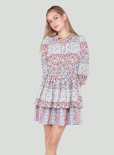 Sonya Smocked Satin Mini Dress