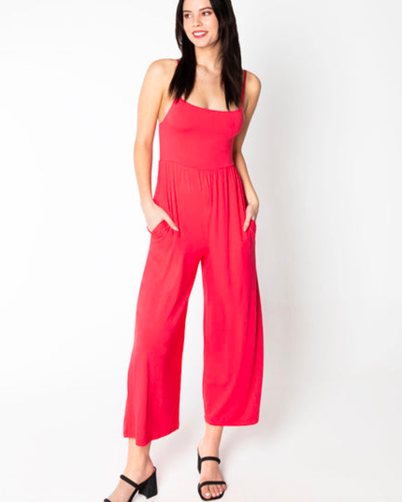 Brigette Bamboo Jumpsuit | Berry - Thelma & Thistle