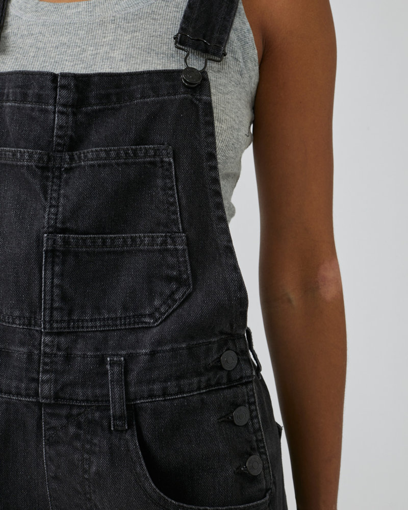 Free People Ziggy Shortalls | Black