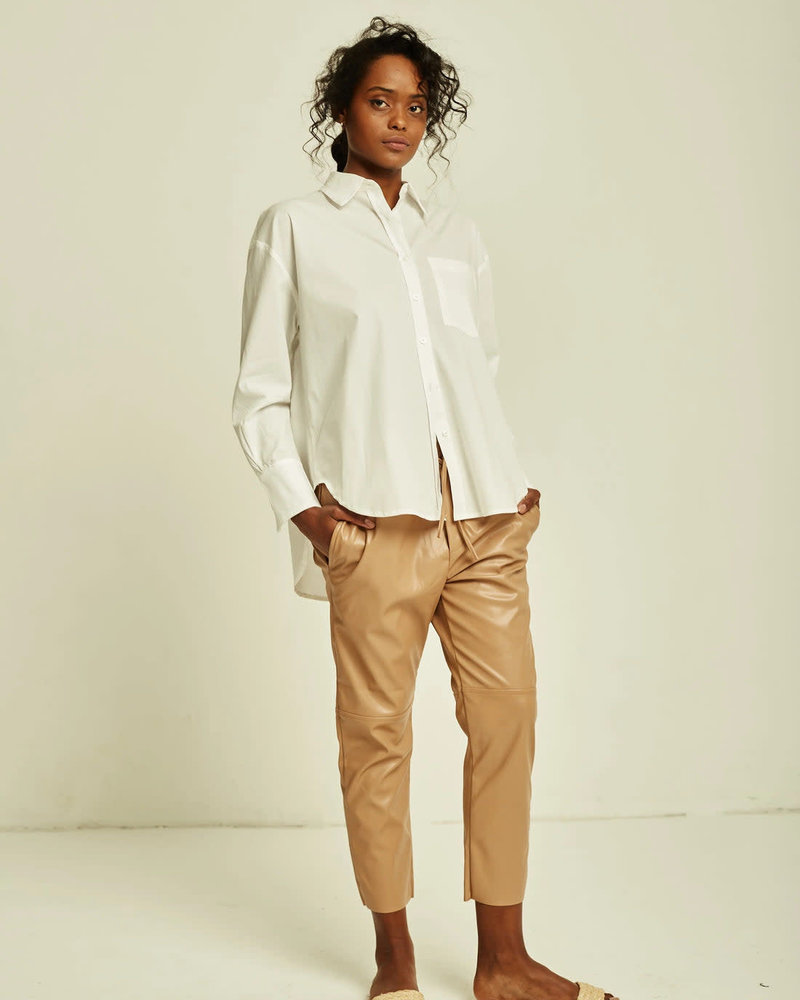 Fleetwood Vegan Leather Pant | Nougat