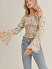 Dream On Smocked Bell Sleeve Top