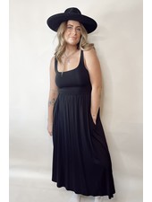Brittany Bamboo Maxi Dress | Black