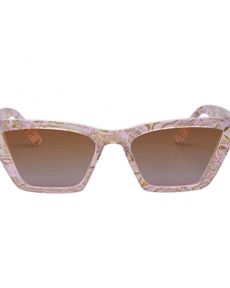 Rosey | Pink Swirl / Brown Polarized