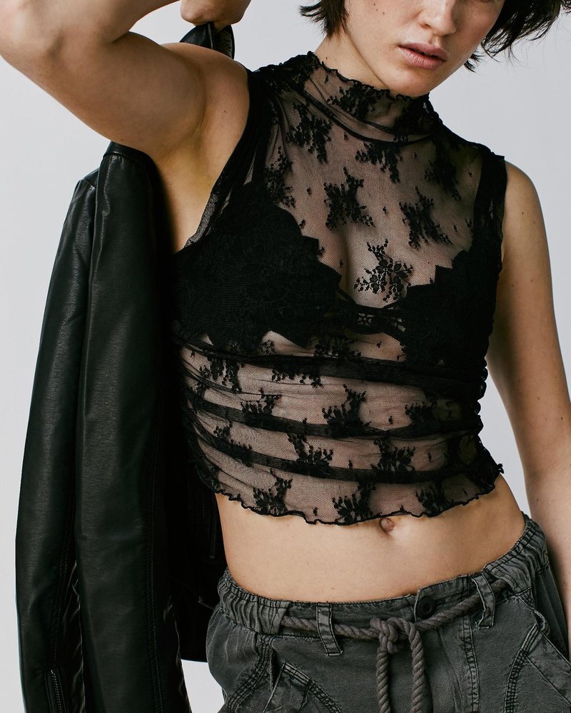 Free People Nice Try Solid Muscle Tank | Black