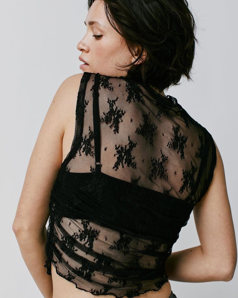 Free People Nice Try Solid Muscle Tank | Black