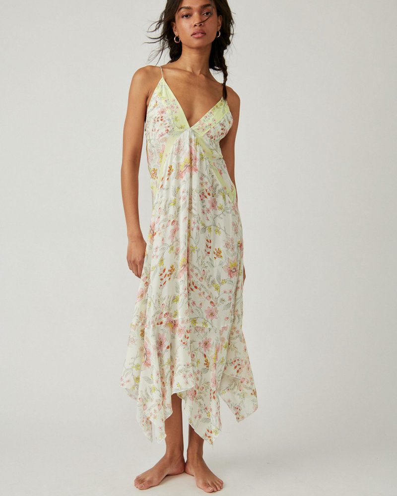 Free People There She Goes Printed Maxi | Ivory