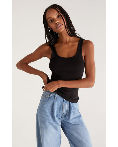 Audrey Rib TanK | Black - Thelma & Thistle