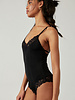 Free People Wild Bunch Bodysuit  | Black