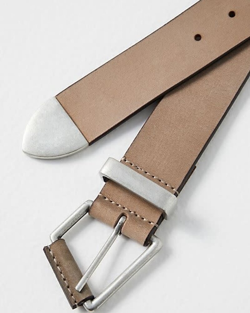Free People Getty Leather Belt | Tweed
