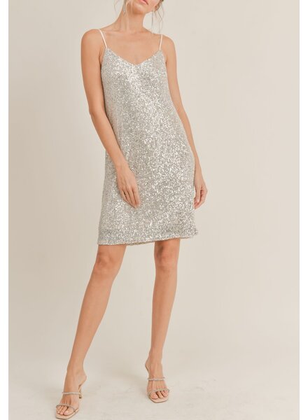 Champagne Disco Midi Dress