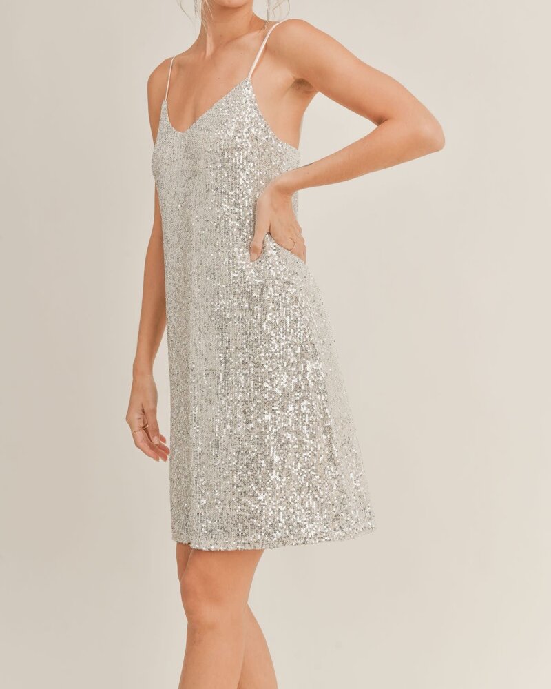 Champagne Disco Midi Dress