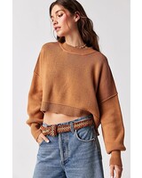 Free People Easy Street Crop Pullover | Camel