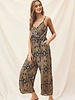 Paisley Print Sash Tie Jumpsuit