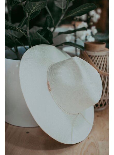 WEST VON Grace | Paper Straw Fedora | Cream