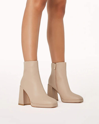 Nude suede bootie deals
