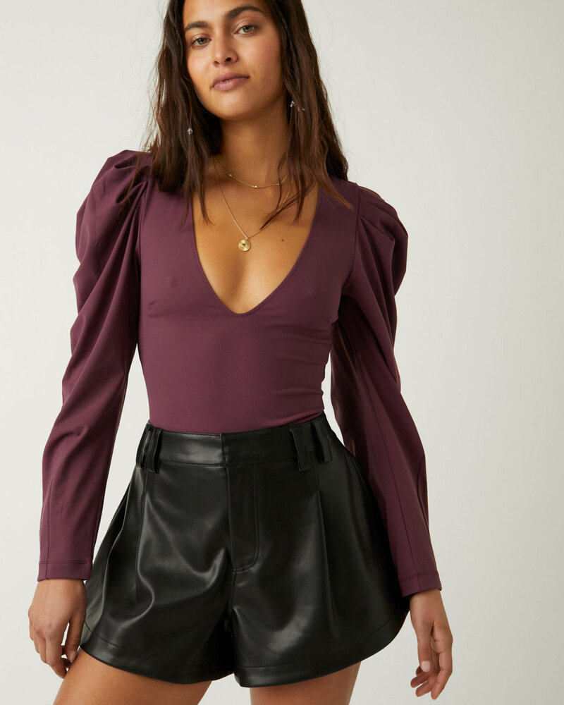 Free People Va Va Voop Bodysuit | Wine