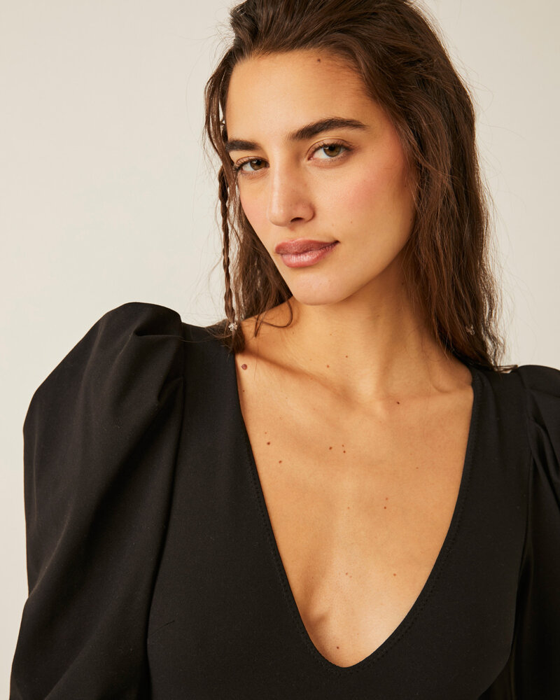 Free People Va Va Voop Bodysuit | Black