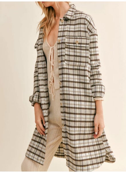 Art Deco Plaid Shacket