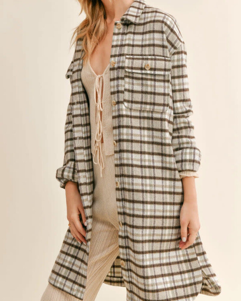 Art Deco Plaid Shacket