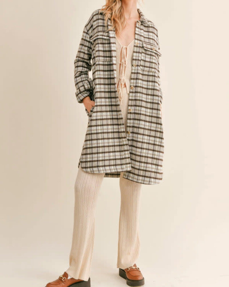 Art Deco Plaid Shacket