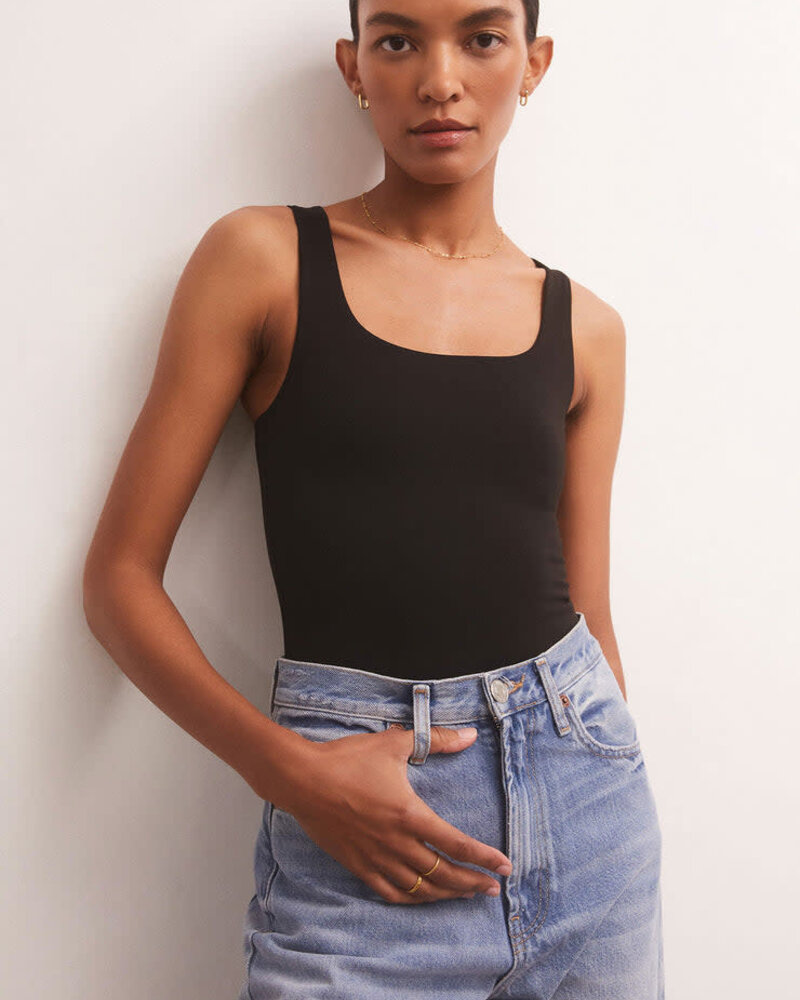 Z Supply Alana So Smooth Tank Bodysuit | Black