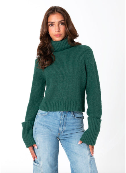 Brooks Knit Crop Sweater | Pine