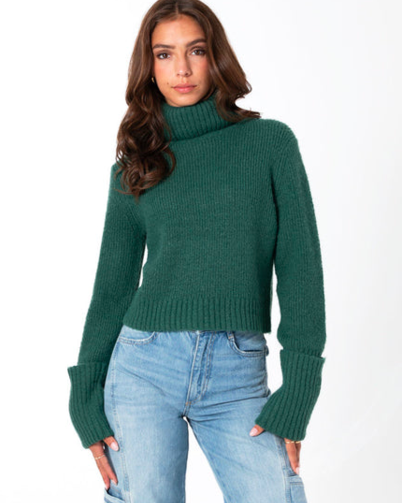 Brooks Knit Crop Sweater | Pine