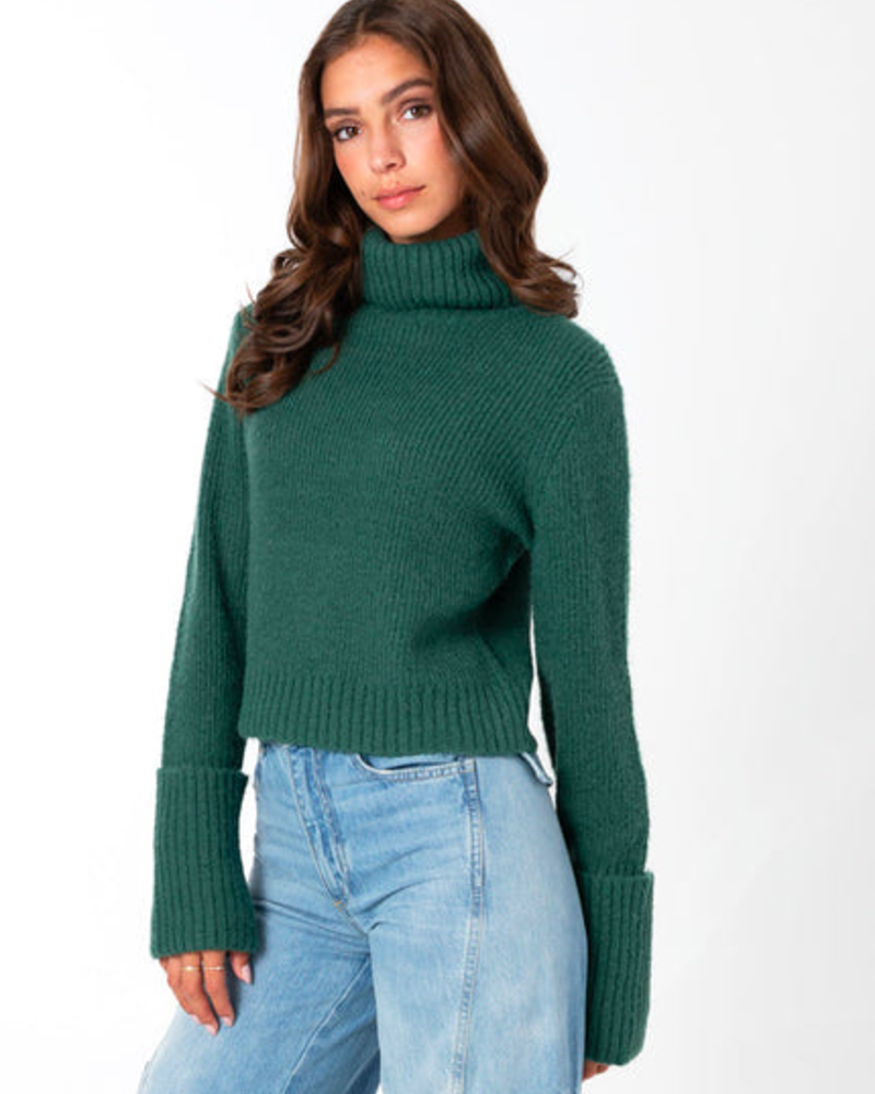 Brooks Knit Crop Sweater | Pine