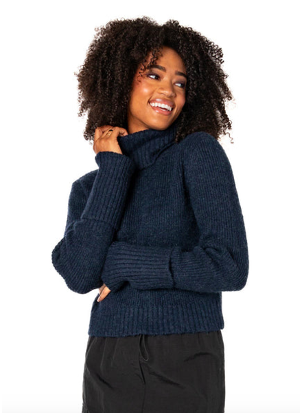 Brooks Knit Crop Sweater | Navy