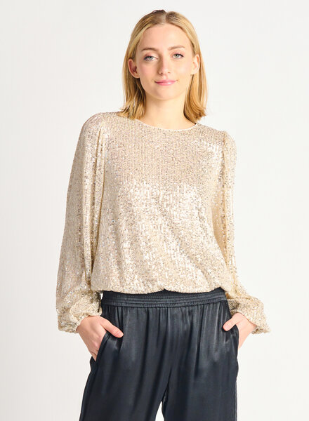 Flora Sequins Blouse | Cream