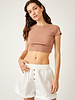 Free People Lux Life Baby Tee | Camel
